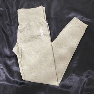 Gymshark Adapt Marl Seamless Leggings - Beige - Small